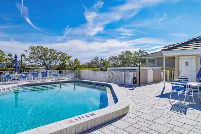 view of pool with a patio area