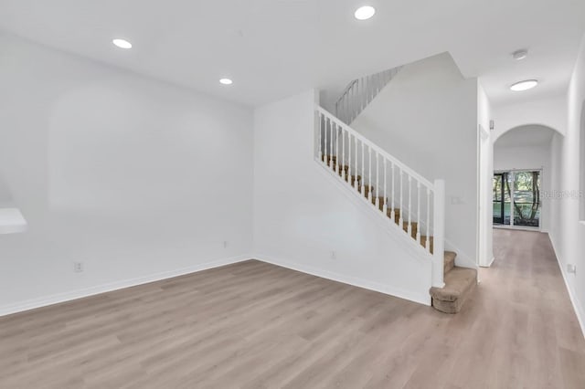 interior space featuring light wood-type flooring