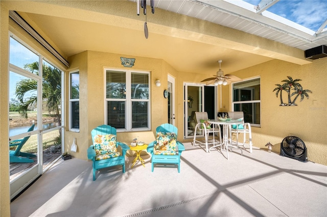 9351 Raes Creek Pl, Palmetto, FL 34221 - view of patio / terrace with a ceiling fan