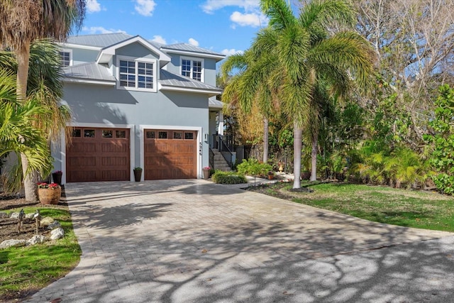 view of front of house featuring a garage