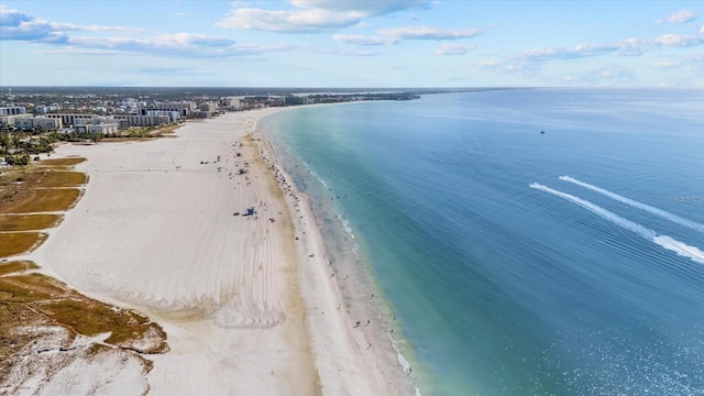 property view of water with a view of the beach