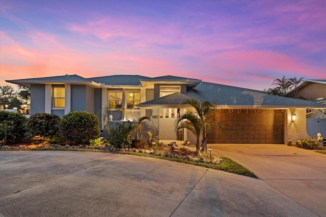 view of front of house featuring a garage