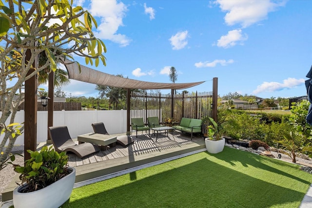 exterior space featuring a wooden deck