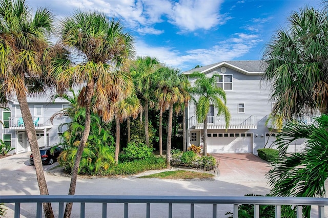 beach home with a garage