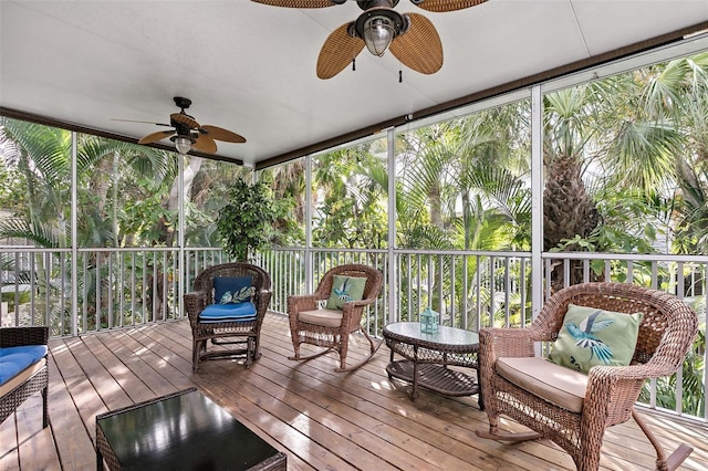 sunroom / solarium with plenty of natural light