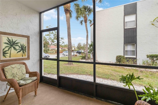 view of sunroom