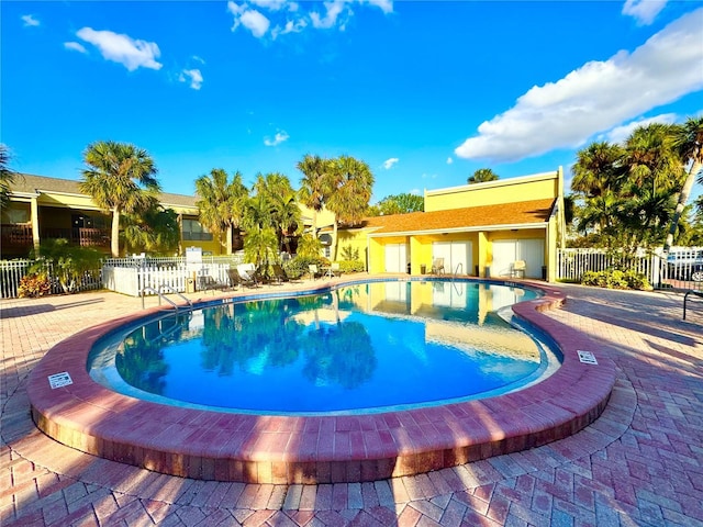 view of pool with a patio