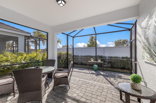 view of sunroom