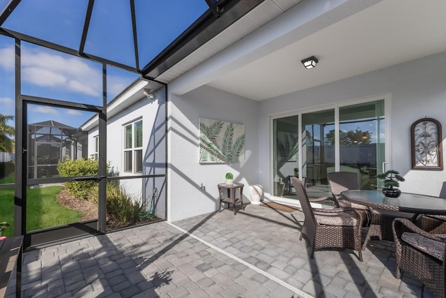 view of sunroom