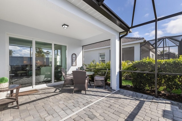 view of sunroom