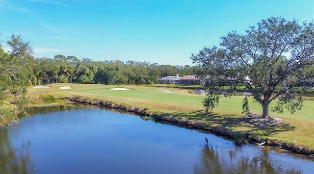 surrounding community featuring a yard and a water view