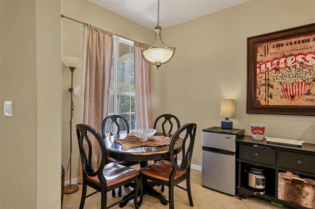 view of tiled dining area