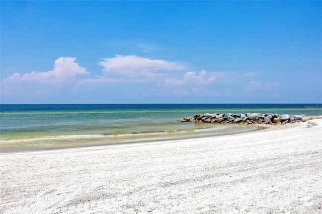 water view with a view of the beach