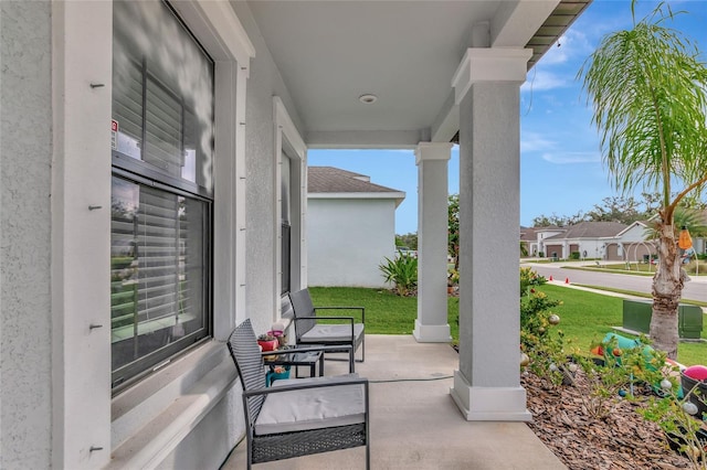 view of patio with covered porch