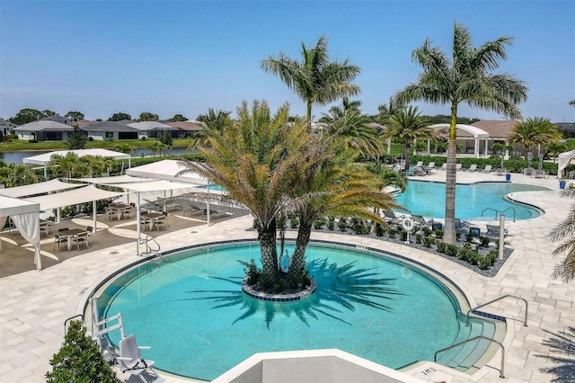 view of pool with a patio