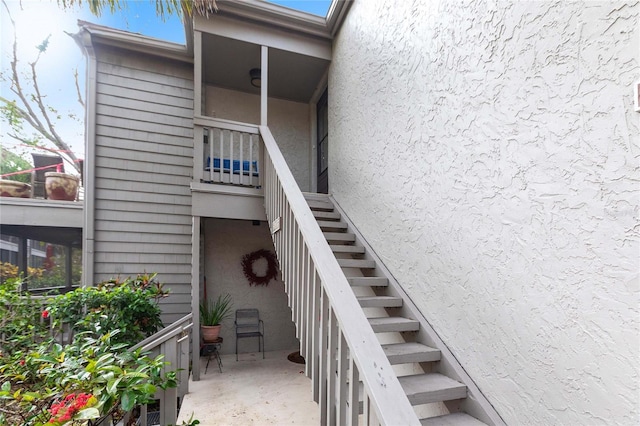 view of stairway