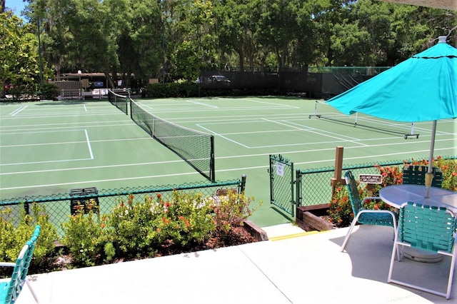 view of tennis court