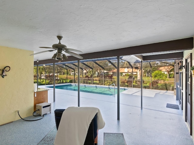 view of patio / terrace with ceiling fan