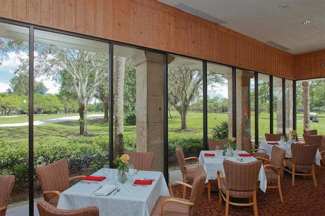 view of sunroom