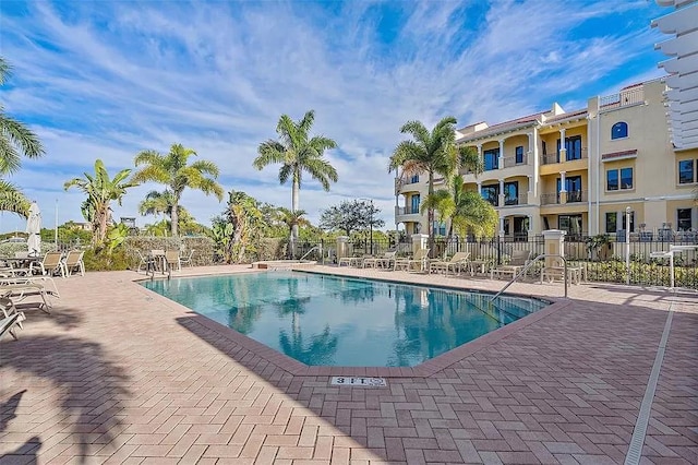 view of pool featuring a patio area