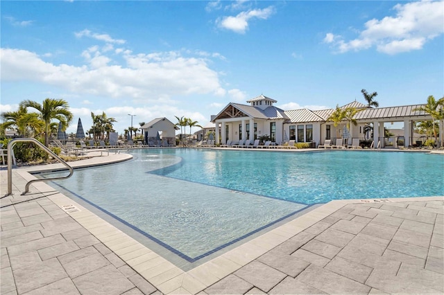 view of pool with a patio area