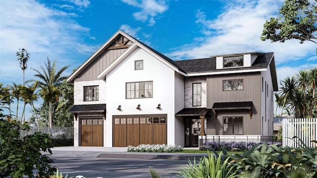 view of front of house featuring a garage