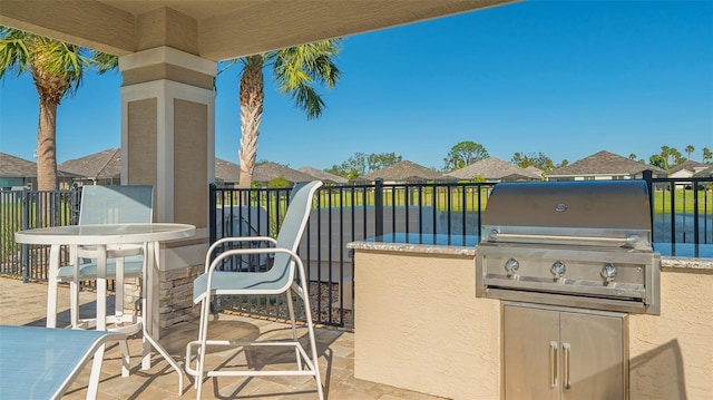 view of patio featuring area for grilling