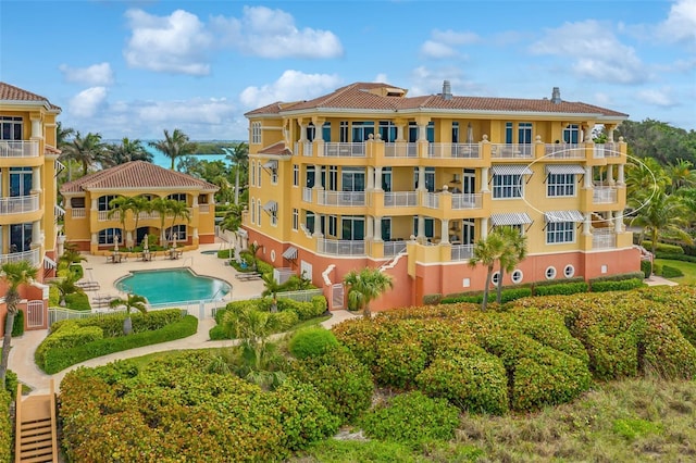 view of pool with a patio area