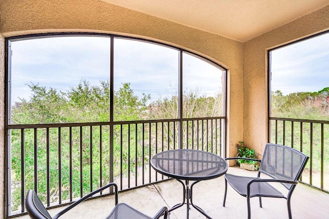 view of sunroom / solarium