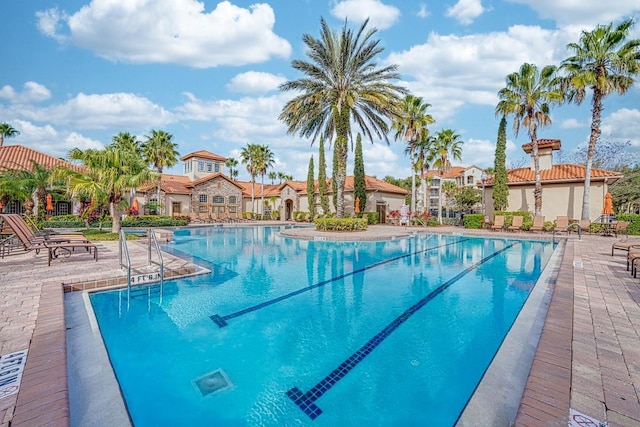 view of pool with a patio area