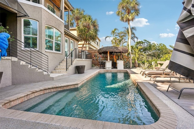 view of pool with a patio