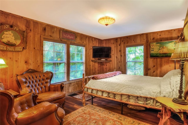 24120 Mink Rd, Astor, FL 32102 - bedroom with wooden walls and wood finished floors