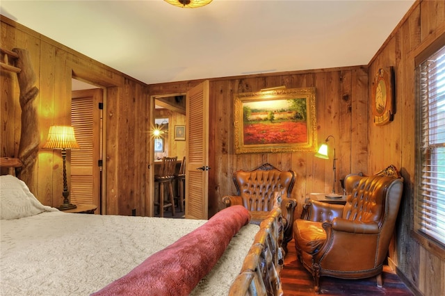 24120 Mink Rd, Astor, FL 32102 - bedroom with wood walls and wood finished floors