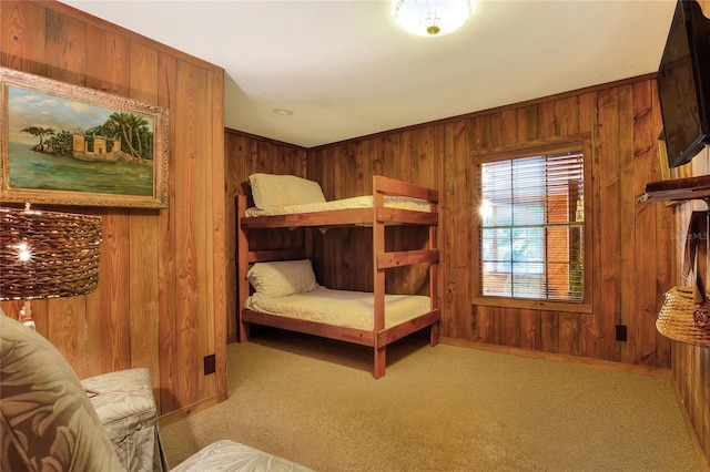 24120 Mink Rd, Astor, FL 32102 - bedroom with wooden walls and carpet floors