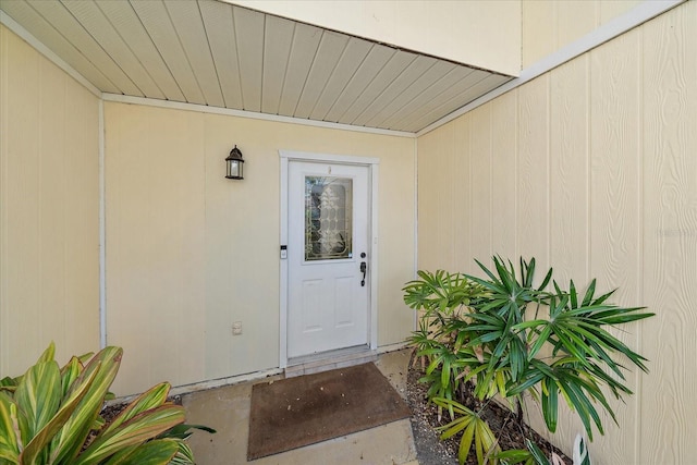 view of doorway to property