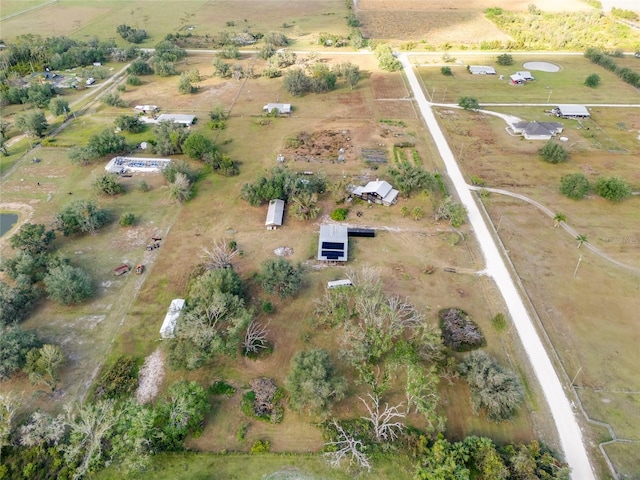 aerial view featuring a rural view