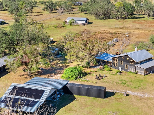 bird's eye view with a rural view