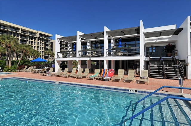 view of pool with a patio