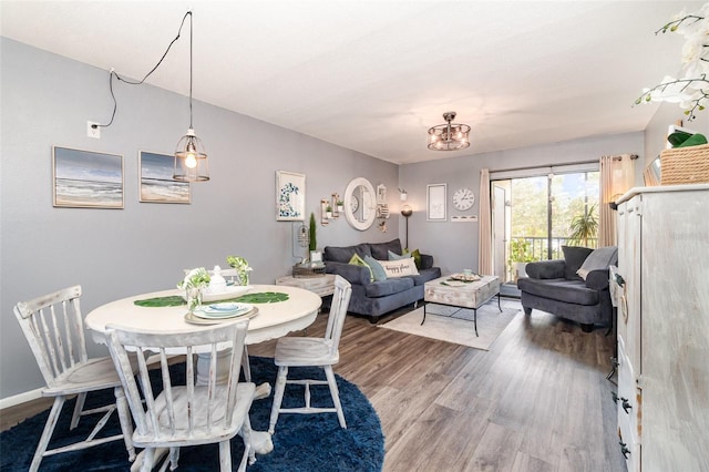 dining room featuring hardwood / wood-style flooring