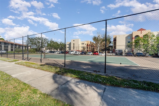 view of tennis court