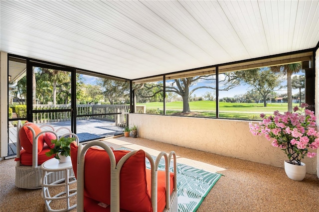 view of sunroom