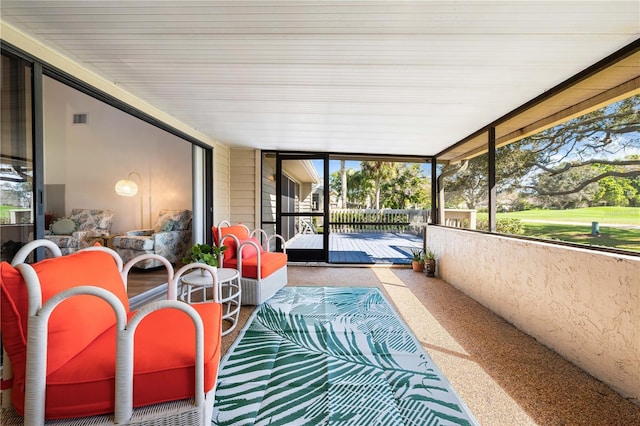 sunroom with a wealth of natural light