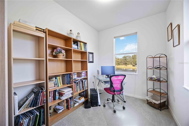 office with carpet floors