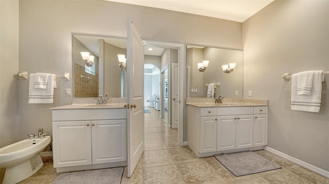 bathroom featuring vanity and a bidet