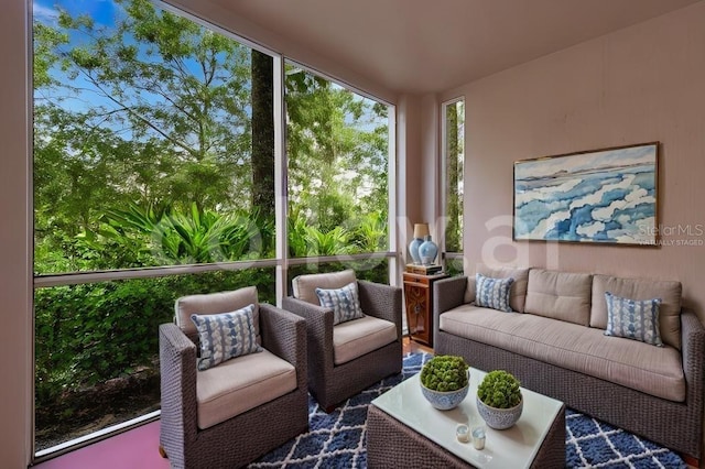 view of sunroom