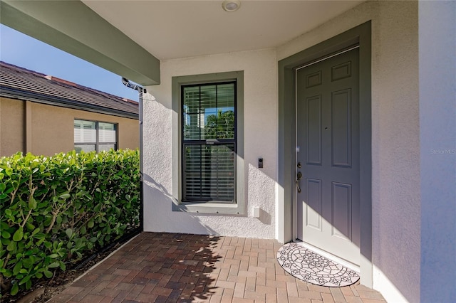 view of doorway to property