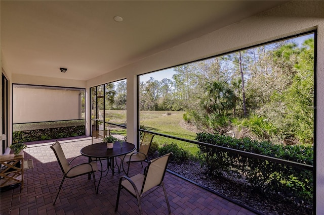 view of sunroom / solarium