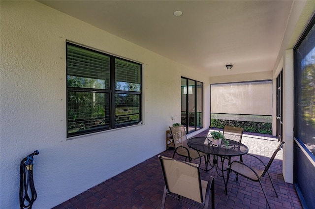 view of sunroom