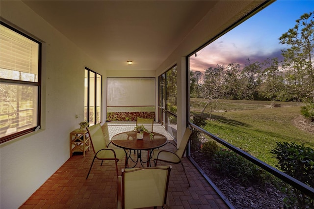 view of sunroom / solarium