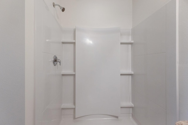 bathroom with a shower